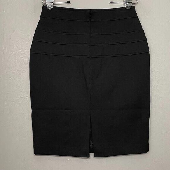 INC International Concepts Pencil Skirt Size 8 Black Ponte Knit Bodycon Bandage - Picture 3 of 7